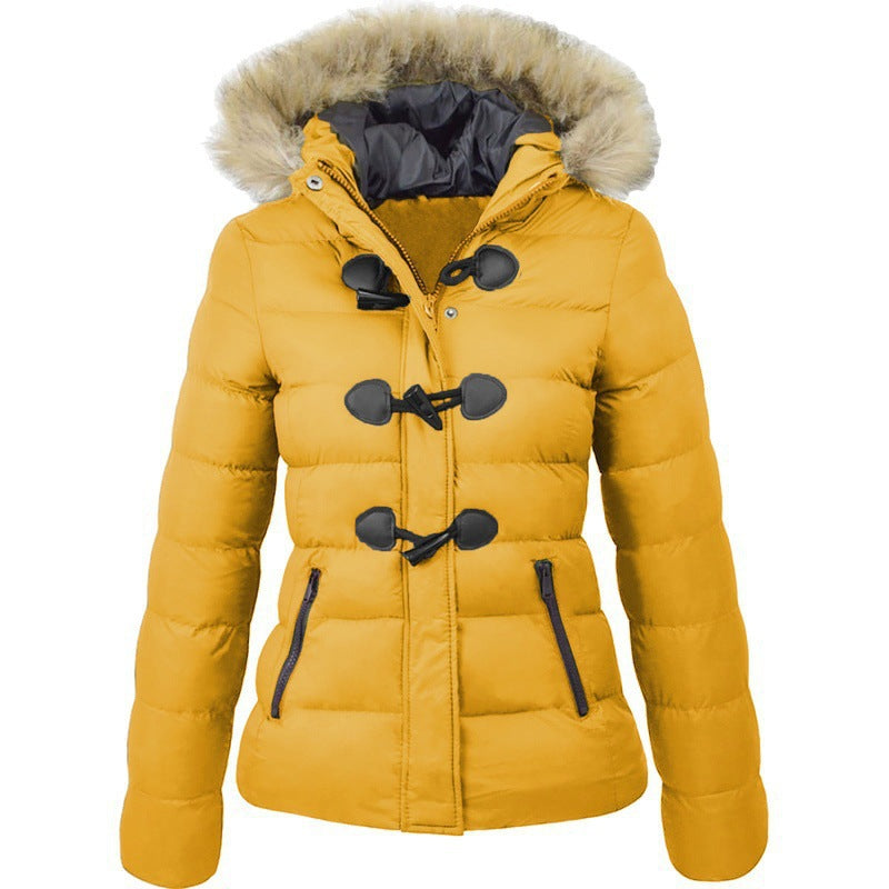 Winter Cotton Women Warm Coat Button jacket