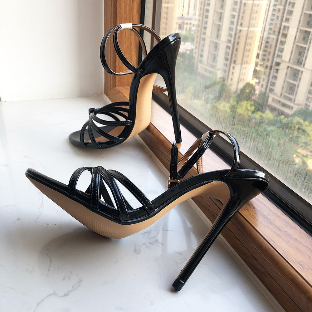 Tikicup Sexy Stiletto Sandals Pumps Women Extremely High Heel Shoes