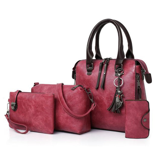 Four in one Leather Handbag