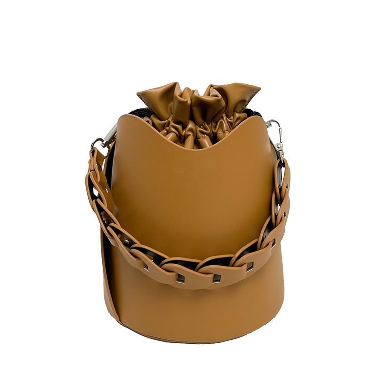 Pure Color Bucket Bags for Ladies 2023 Vintage Style Designer Handbags Women Brand Alar Drawstring Tote Bags Bolsa Feminina