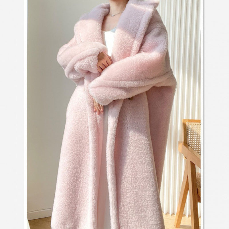 Lamb Wool Coat For Women Winter Warm