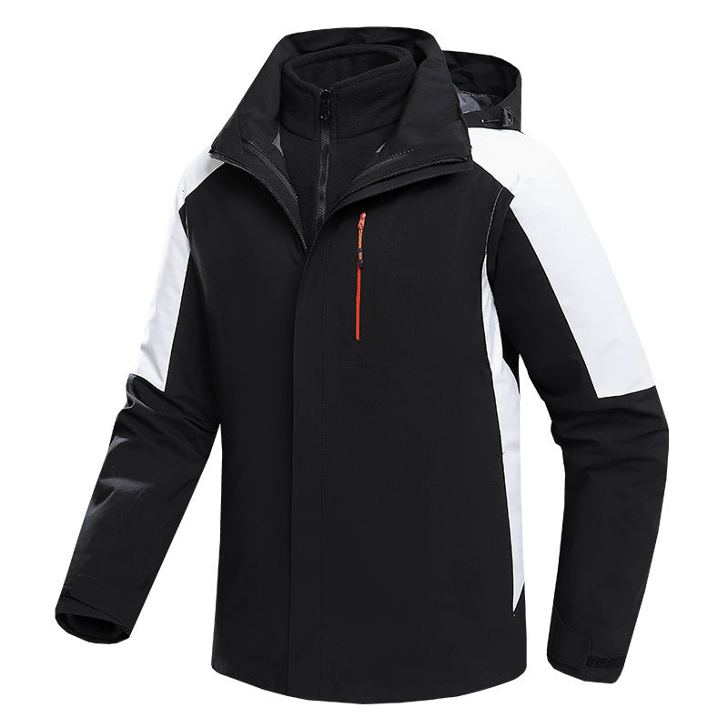 Three-in-one Waterproof Fleece-lined Thick Jacket