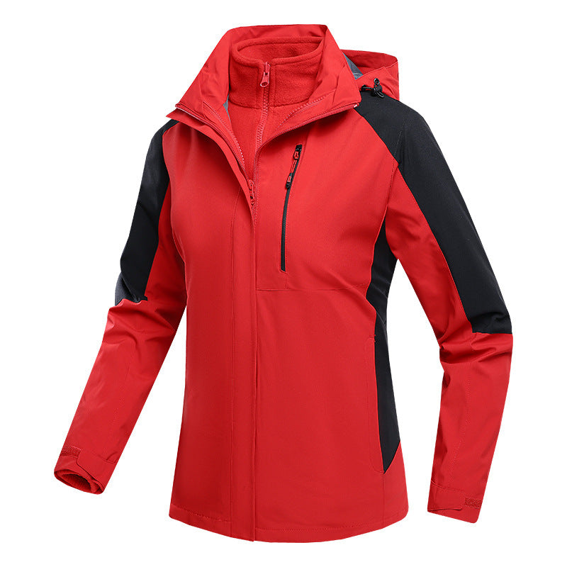 Wasserdichte, dicke 3-in-1-Jacke mit Fleecefutter