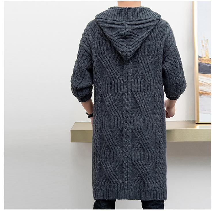 Loose Korean Men's Warm Jacket Knitted Cardigan Fashion