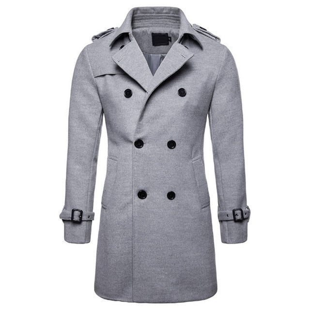 Medium Length Woollen Overcoat