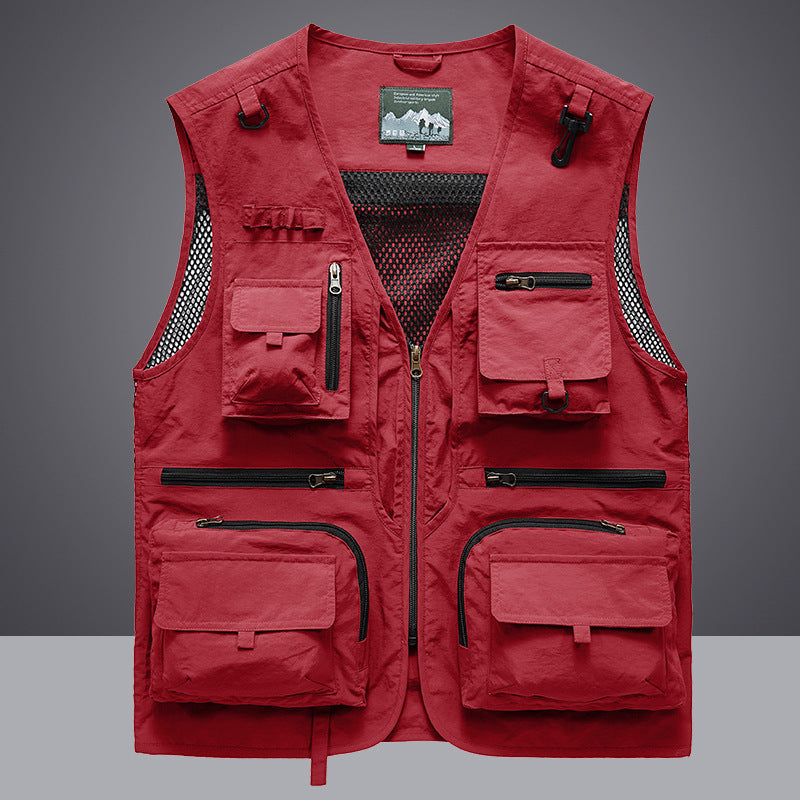 Men's Casual Outdoor Multi-pocket Fishing Photography Vest Vest