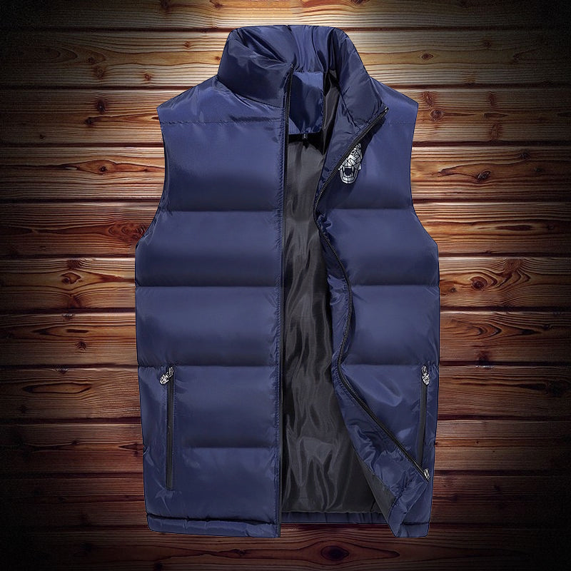 Men's Warm Stand Collar Vest jacket