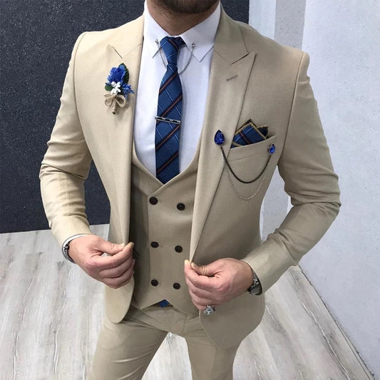 Men's Groom Best Man Suit Three Pieces