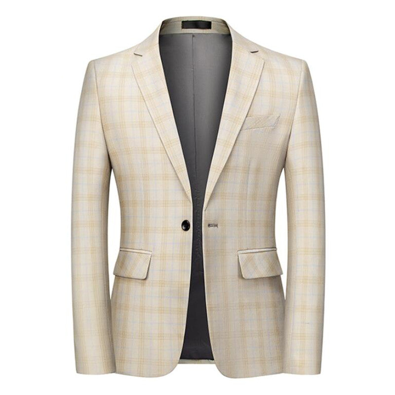 Men's Slim Fit British Check Small Blazer