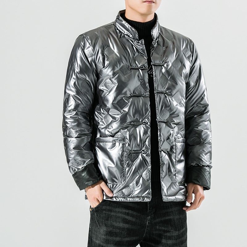 Herren Baumwolle gefütterte Jacke Mode chinesischen Stil Trend