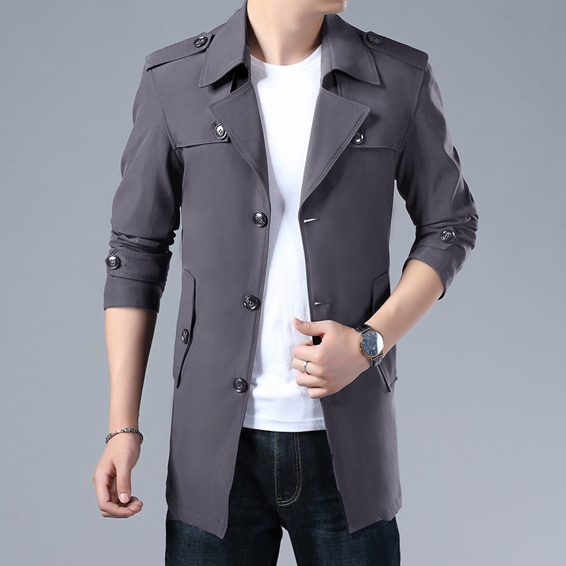 Mid-length Quality Business Men's Jacket