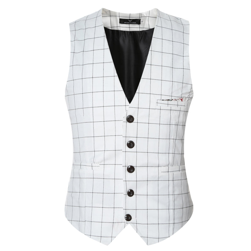 Korean Men's Suit V-necked Vest