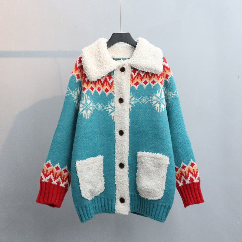 Women's Sweater Cardigan Thickened Autumn And Winter New Loose
