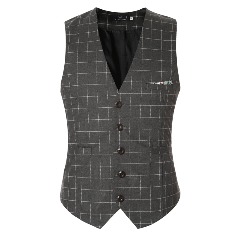 Korean Men's Suit V-necked Vest