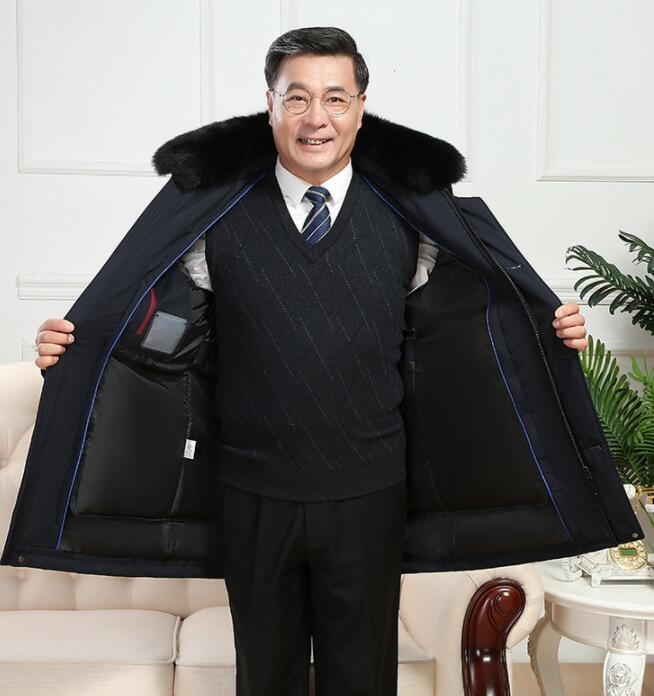 Men's New Mid-length Detachable Down Jacket