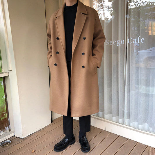 Woolen Coat Men's Mid-length Winter Korean Version
