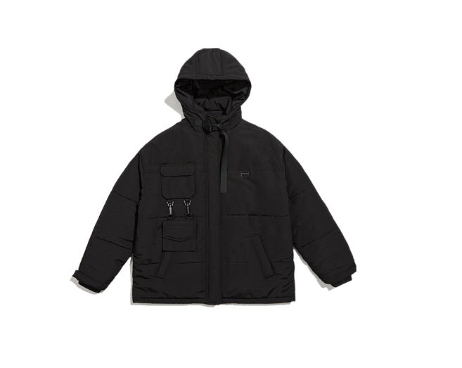 Patchwork Hooded Padded Jacket