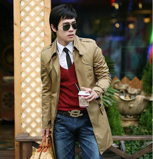 Korean Version Slim Fitting Men's Coat