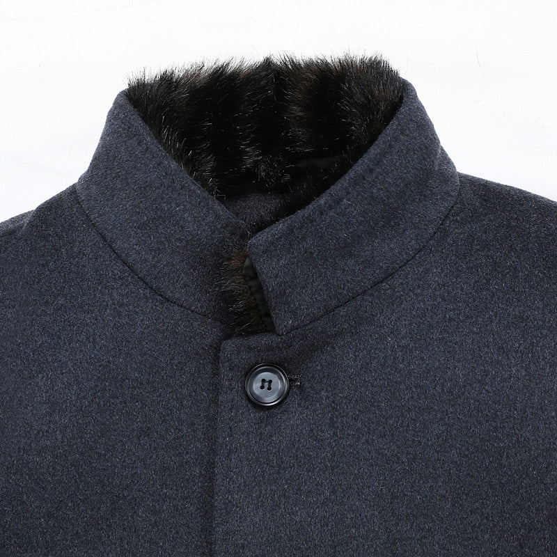 Winter New Down Liner Fur Collar Thickened Windbreaker Jacket