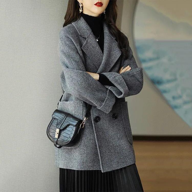 Women's Fashion New Woolen Mid-length Coat
