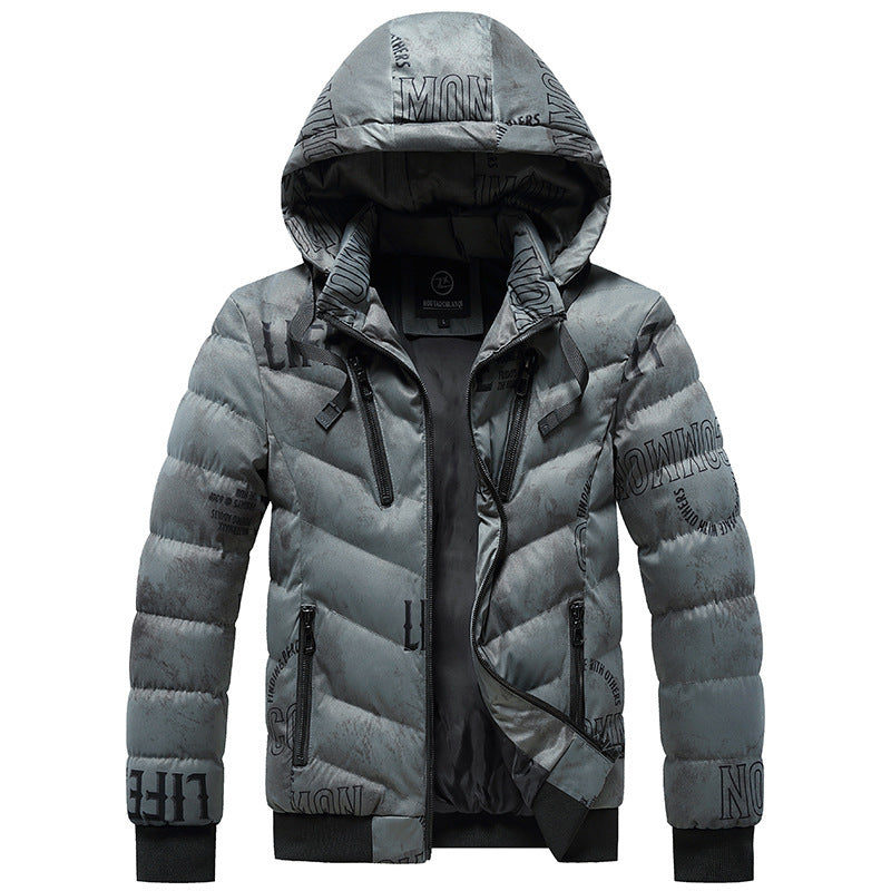 Men's Winter Hooded Plus Fleece Padded Coat