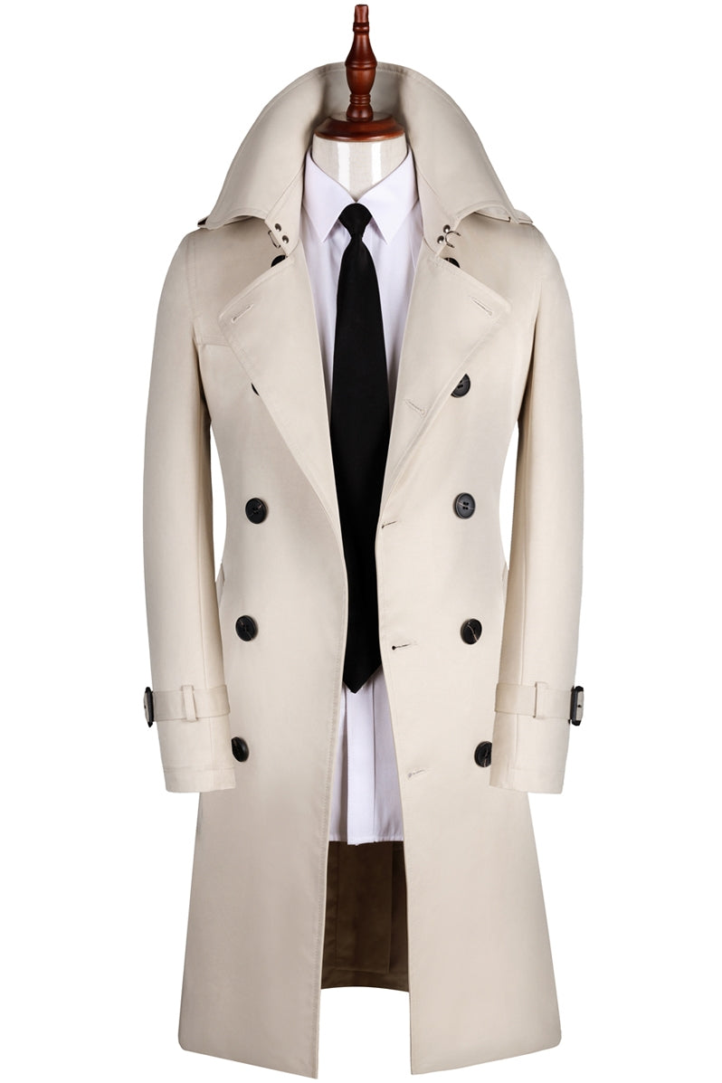 Long Double Breasted Spring And Autumn Slim British Business Coat