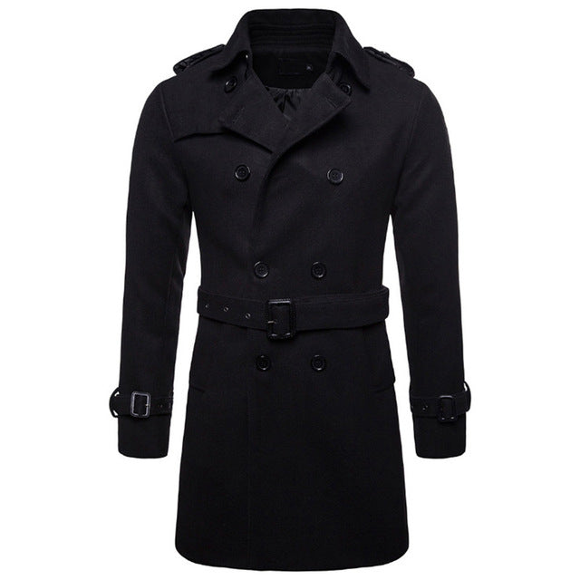 Medium Length Woollen Overcoat