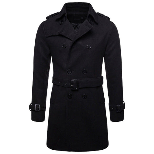 Medium Length Woollen Overcoat