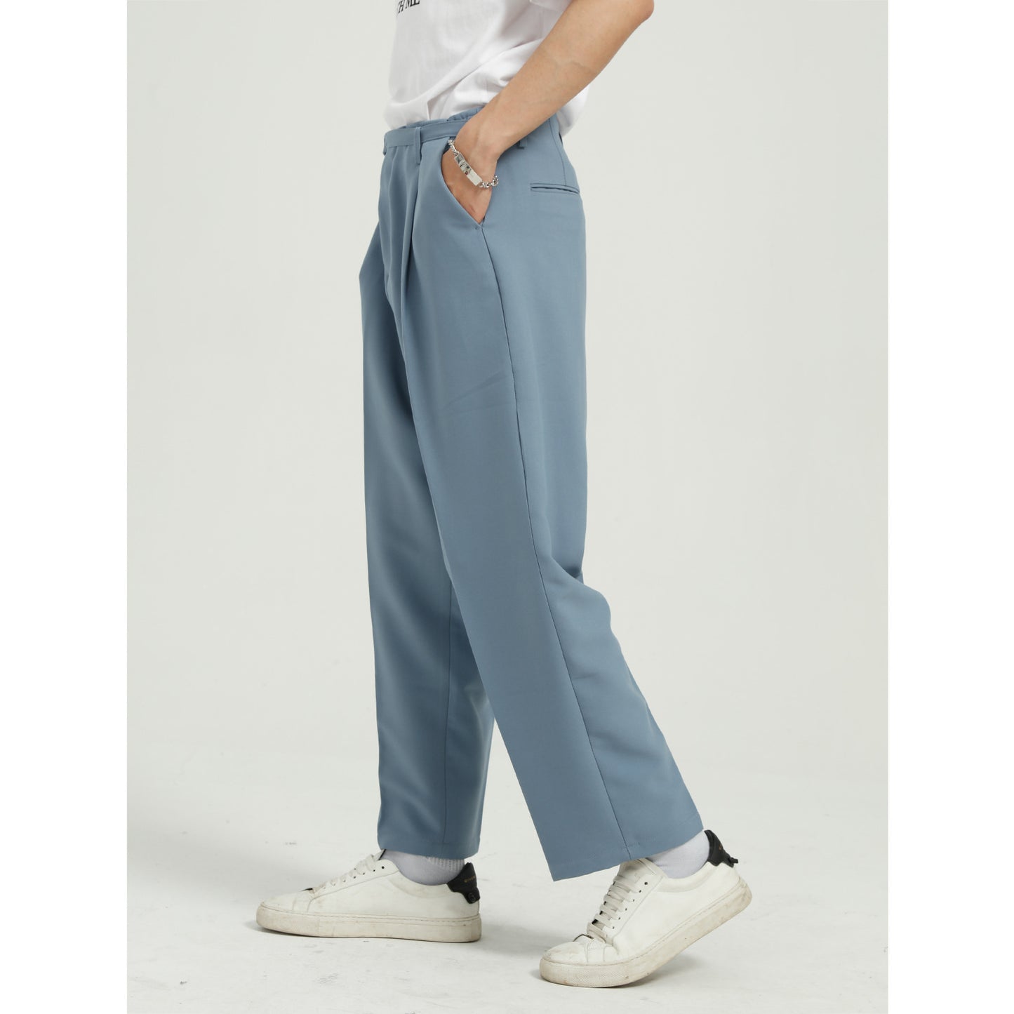 Men's Loose Wide leg Trousers Suit