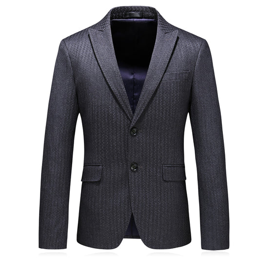 Men's Striped Flower Suit Jacket Slim