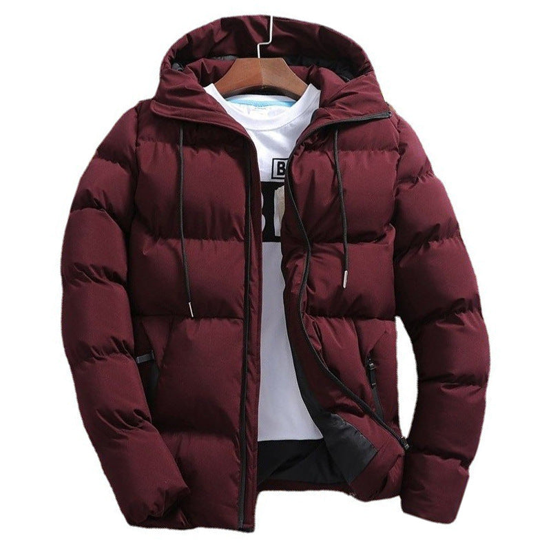 New Men's Pure Cotton Padded Jacket Hooded Coat