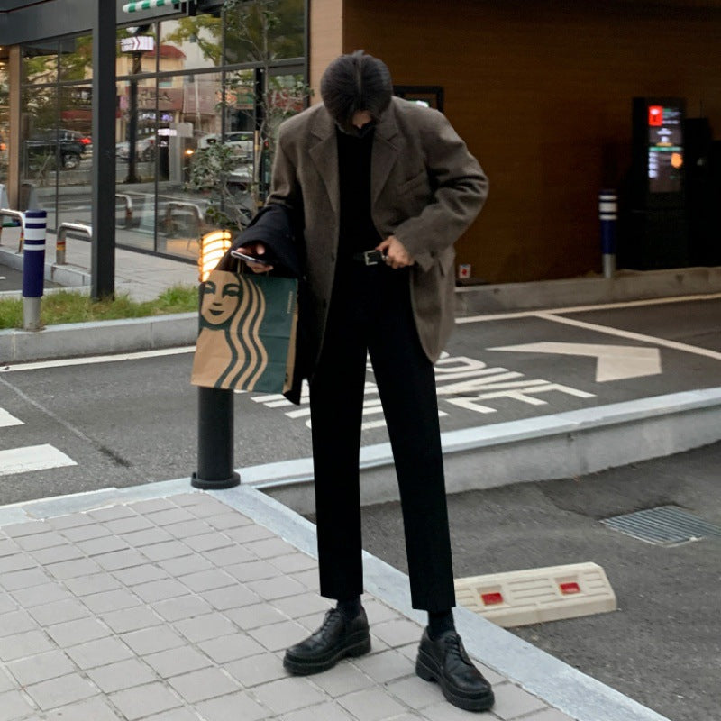 Koreanische Version des lockeren, trendigen, verdickten Anzugs