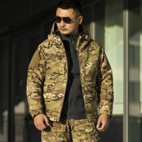 Herren-Baumwolljacke mit warmer und reflektierender Taktik im Winter