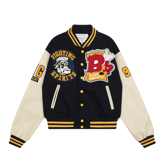 Embroidery Baseball Jacket Men's