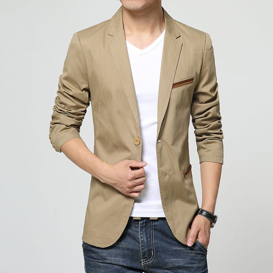 Men's Heavy Washed Cotton American Casual Suit