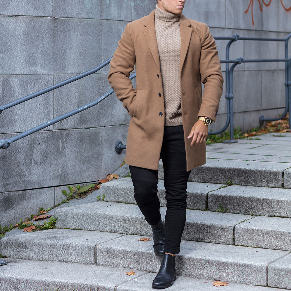 Men's Casual Solid Color Coat