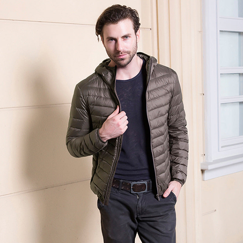 Men's Hooded Young And Middle-aged Casual Business Jacket