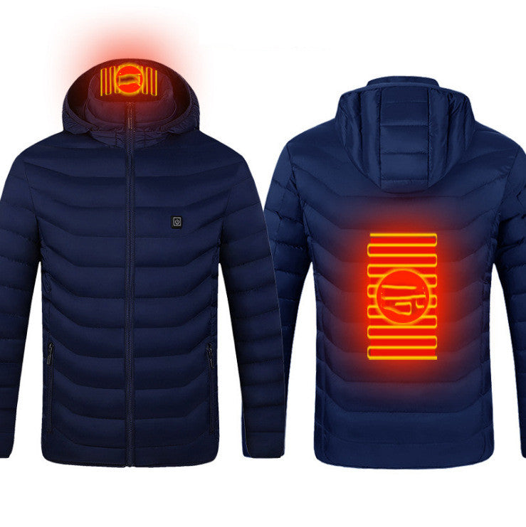 Neu Beheizte Jacke Mantel USB Elektrische Jacke Baumwolle Heizung Thermische Kleidung