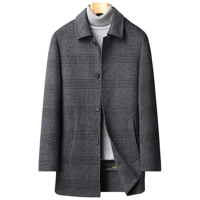 Mid-length Wool Double-faced Woolen Coat