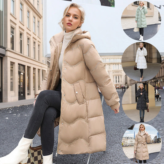 Women's Mid-length Winter Down Cotton Jacket