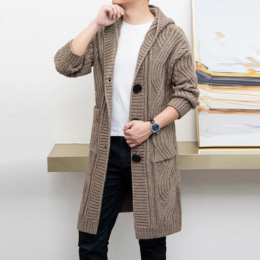 Loose Korean Men's Warm Jacket Knitted Cardigan Fashion