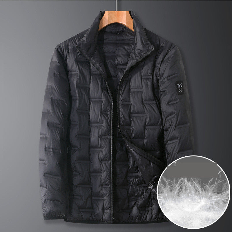 Oversized Stand Up Collar Lightweight Down Jacket