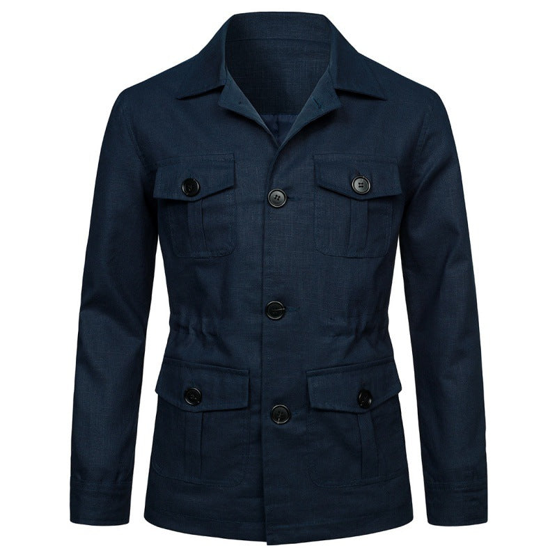 Spring Men's Multi-pocket Work Coat