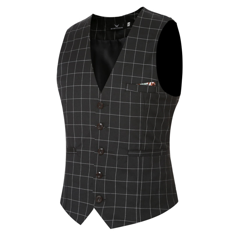 Korean Men's Suit V-necked Vest