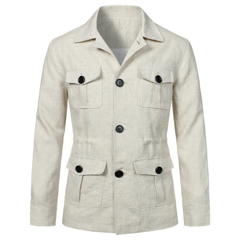 Spring Men's Multi-pocket Work Coat