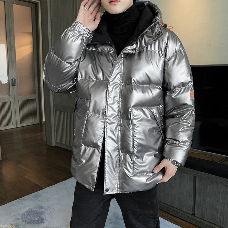 New Bright Down Cotton Jacket Oversized Men's Wear Trend Thickening