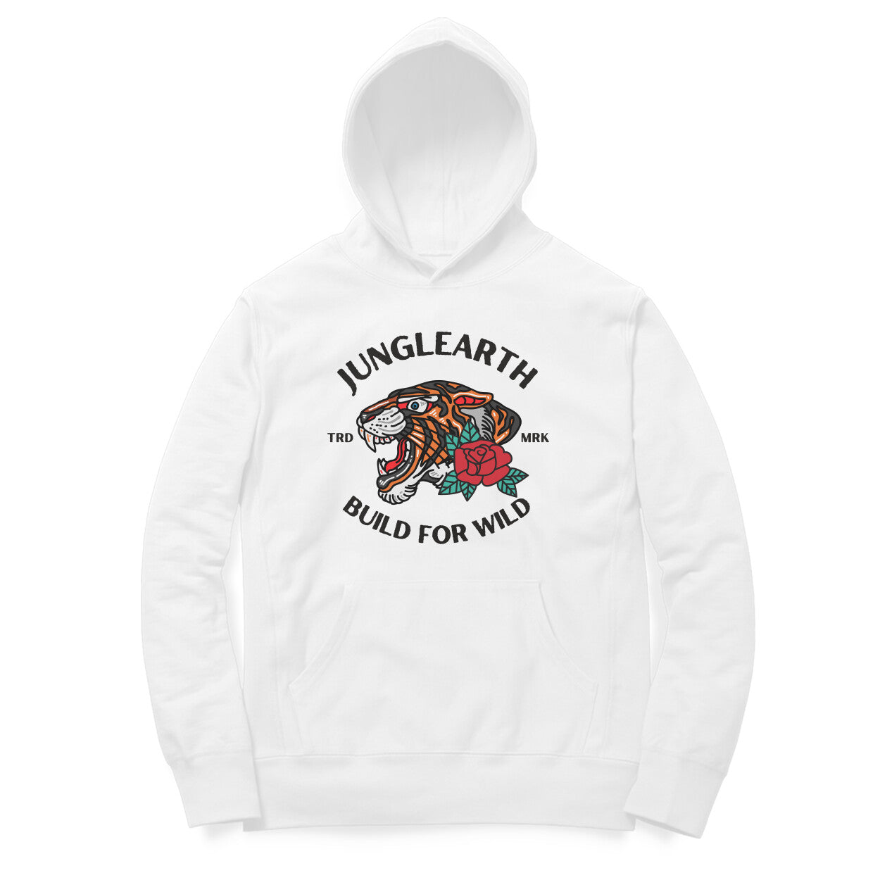 Junglearth Tiger and rose Hoodie