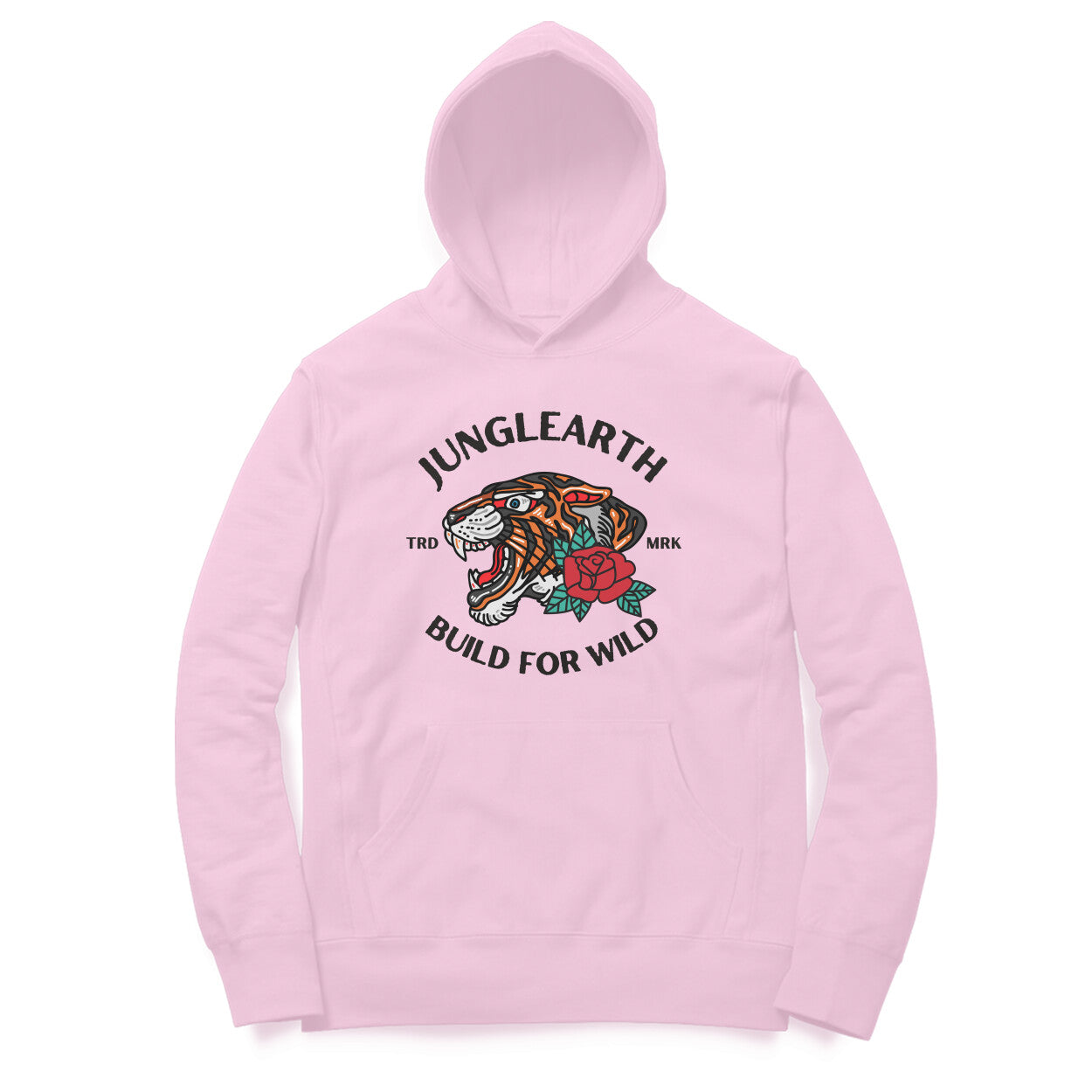 Junglearth Tiger and rose Hoodie