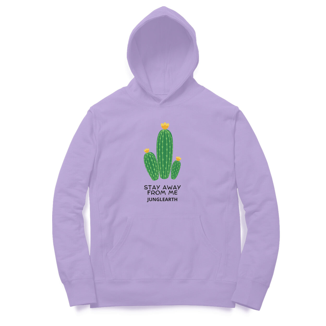 Junglearth White and Green Cactus Hoodie