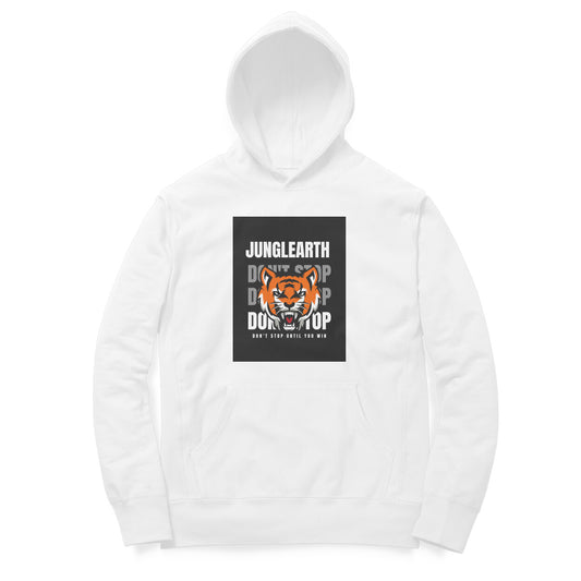 Junglearth Black White and Orange Illustrated Don't Stop Hoodie